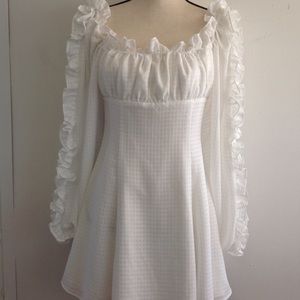 C/MEO Collective Ruffled Long Sleeve Mini Dress